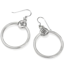 Bold Heart Two Tone French Wire Earrings