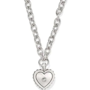 Bold Heart Two Tone Necklace