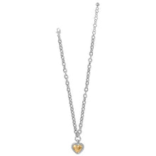 Bold Heart Two Tone Necklace