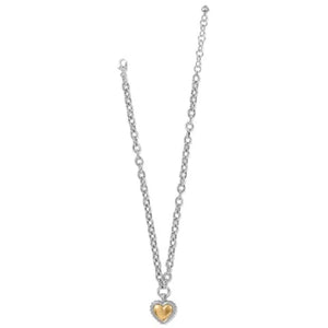 Bold Heart Two Tone Necklace