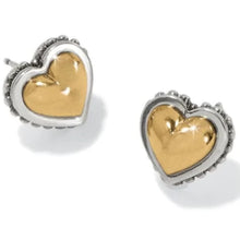 Two Tone Heart Petite Earrings