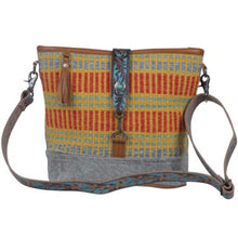 Vivid Orange Hand-Tooled Bag