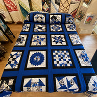 Bright Blue Sampler Quilt