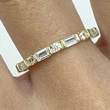 Cubic Zirconia Rectangle & Circle Eternity Band Ring