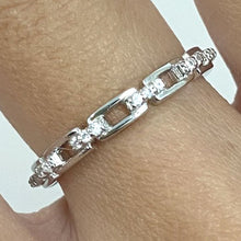 Cubic Zirconia Link Eternity Band Ring