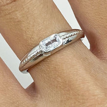 Rectangle Bezel Bubble Band Ring