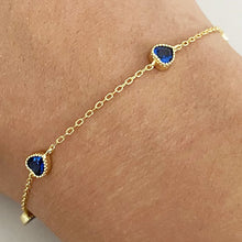 Cubic Zirconia Heart Station Bracelet