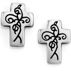 True Cross Mini Post Earrings