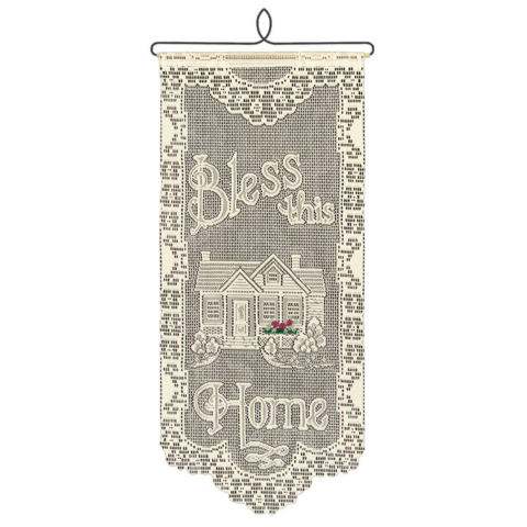 Bless This Home with Flowers Wall Hanging