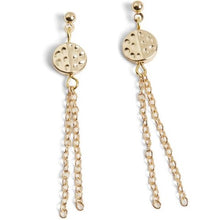 Dimple Disc Chain Dangle Earrings