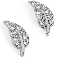 Jeweled Leaf Stud Earrings