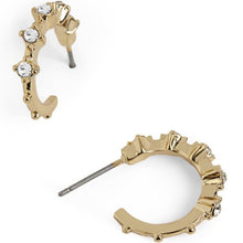 Jeweled Hoop Stud Earrings