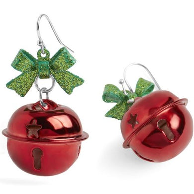 Jingle Bell Bow Earrings