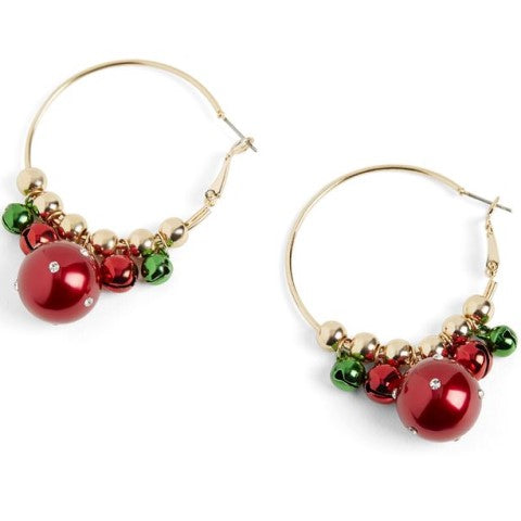 Jingle Bell Hoop Earrings