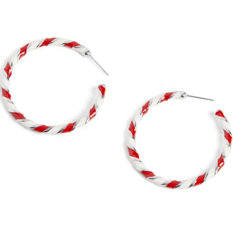 Candy Cane Hoop Earrings