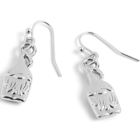 Silver Gnome Dangle Earrings