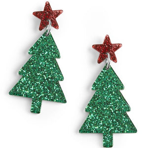 Sparkle Christmas Tree Earrings