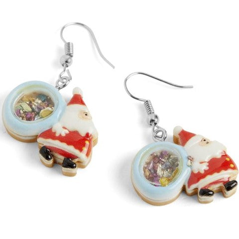 Santa Glitter Shaker Earrings