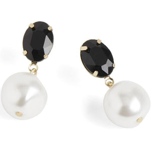 Gem Pearl Drop Earrings