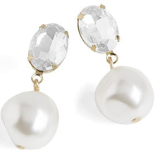 Gem Pearl Drop Earrings