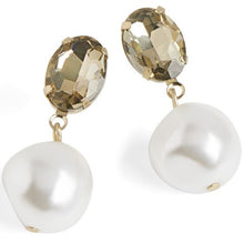 Gem Pearl Drop Earrings