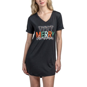 Holiday V-Neck Sleep Shirts