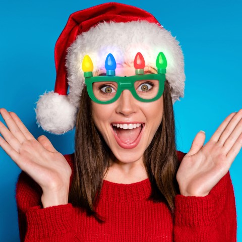 Jumbo Flashing Holiday Glasses