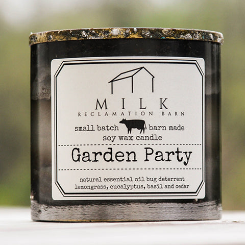 Garden Party 22oz Barn Metal Candle