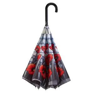 Stained Glass Poppies Umbrella