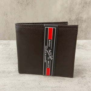 Cowhide Square Bi-fold Wallet