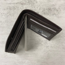 Cowhide Square Bi-fold Wallet