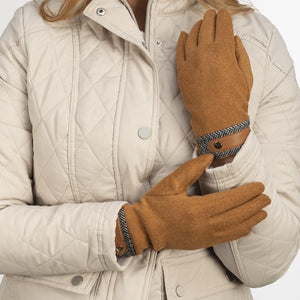 Herringbone Texting Gloves with Strap