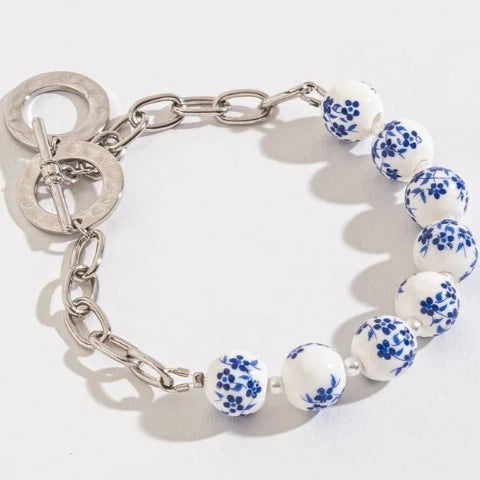 Celeste Flower Bead Bracelet