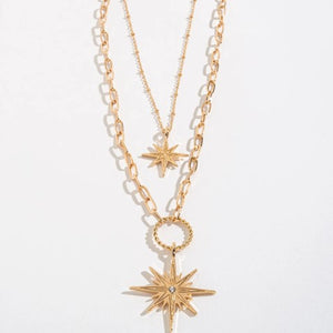 Luna Layered Stars Necklace