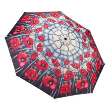 Stained Glass Poppies Umbrella