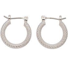 Cross Textured Hoop Earrings