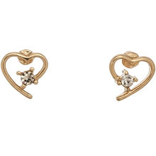 Open Heart Stud Earrings