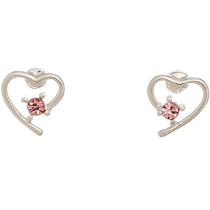 Open Heart Stud Earrings