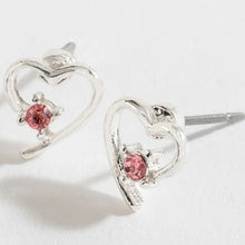 Open Heart Stud Earrings