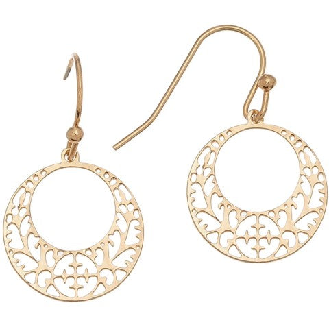 Round Lace Drop Earrings