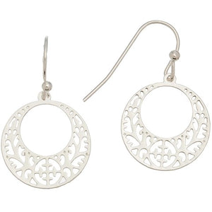 Round Lace Drop Earrings