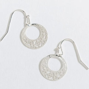 Round Lace Drop Earrings