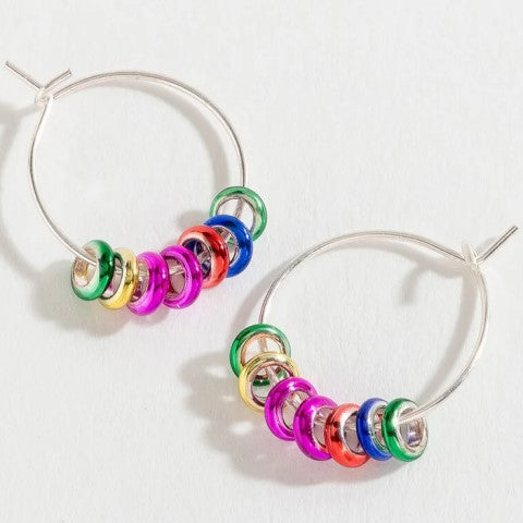 Rainbow Rings Hoop Earrings