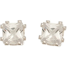 Square Cubic Zirconia Stud Earrings