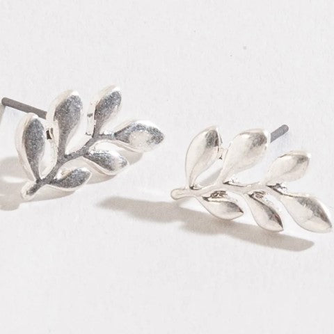 Leaf Stud Bud Earrings