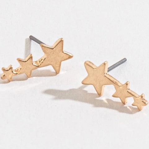 Shooting Stars Stud Bud Earrings