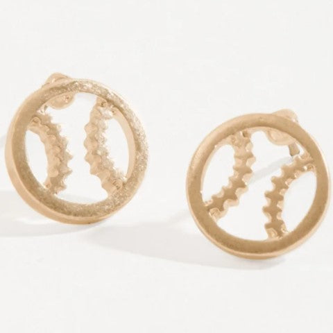 Baseball Stud Bud Earrings