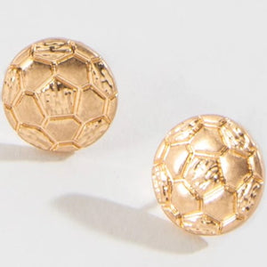 Soccer Ball Stud Bud Earrings