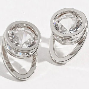 Oval Jacket Dazzler Earrings