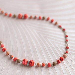 Coral Crush 2-Length Beaded Necklace
